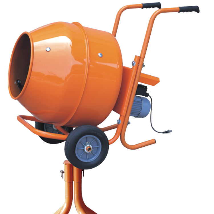 CEMENT MIXER WITH STAND PCM 5 with honey comb pallet,Orange color XH TECHNO WRAPPING SYSTEMS