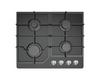 Midea 60G40ME084-GFT 60cm black glass gas hob with wok (3.6kw)