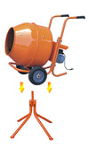 CEMENT MIXER WITH STAND: PCM 5 with honey comb pallet,Orange color XH-PCM5-HS