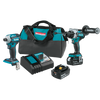 Makita 18V LXT LithiumIon Brushless Cordless 2Pc. Combo Kit (5.0Ah) XT288T